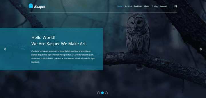 Kaspar Psd to Html Template