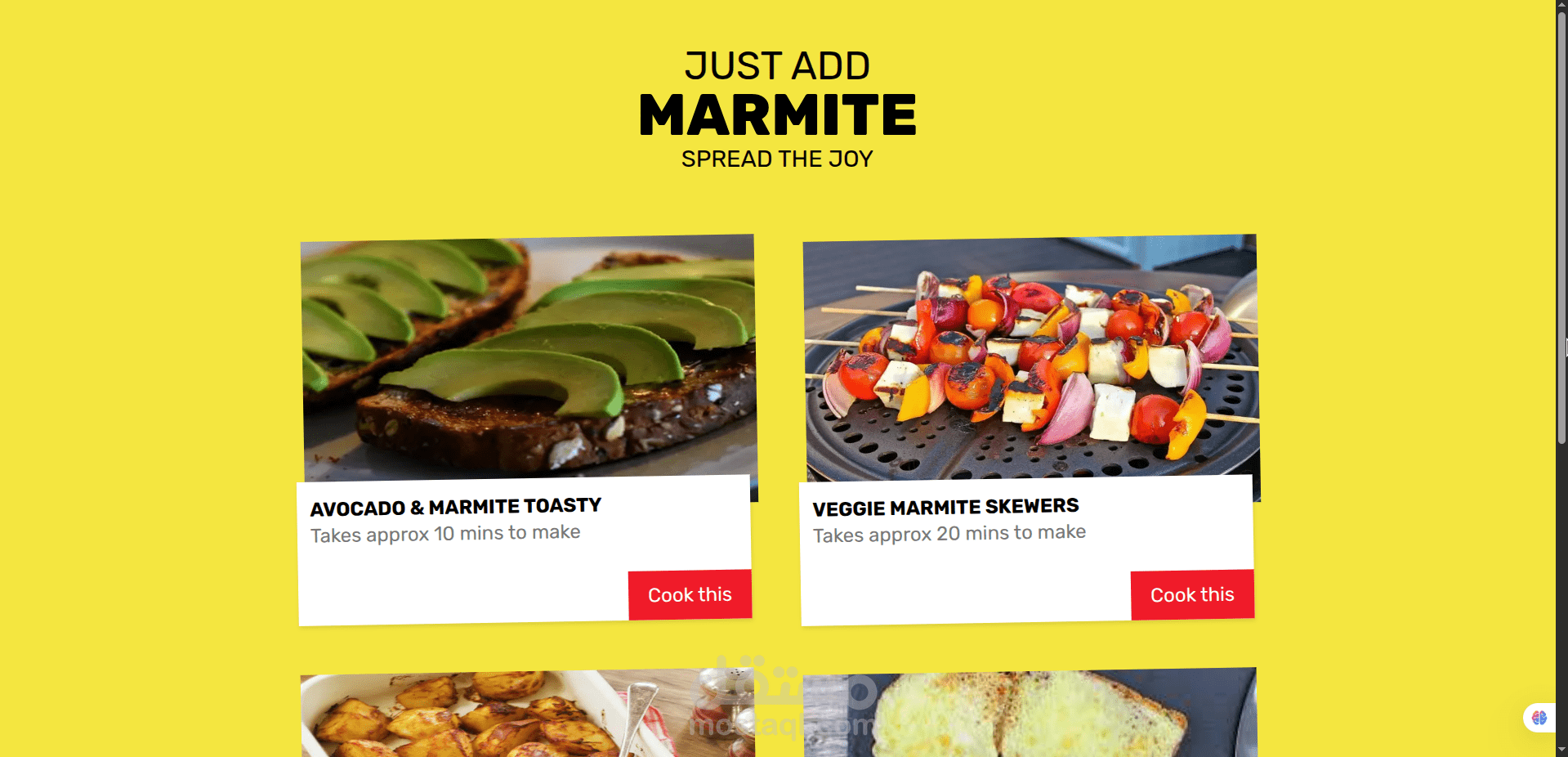 Recipes website