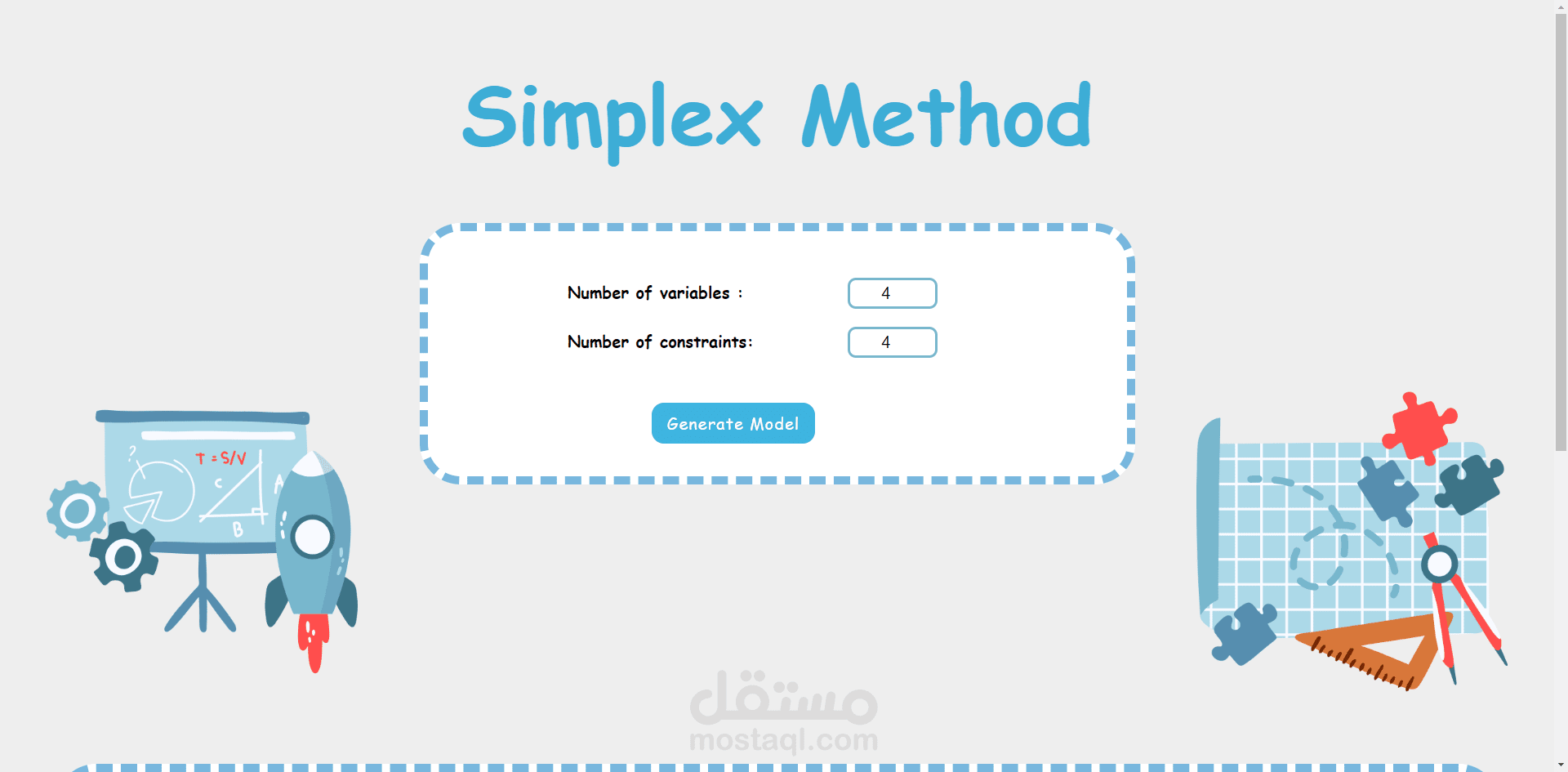 simplex method calculator | مستقل