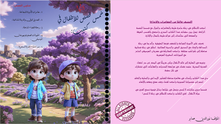 كتيب اطفال مكون من 5 قصص