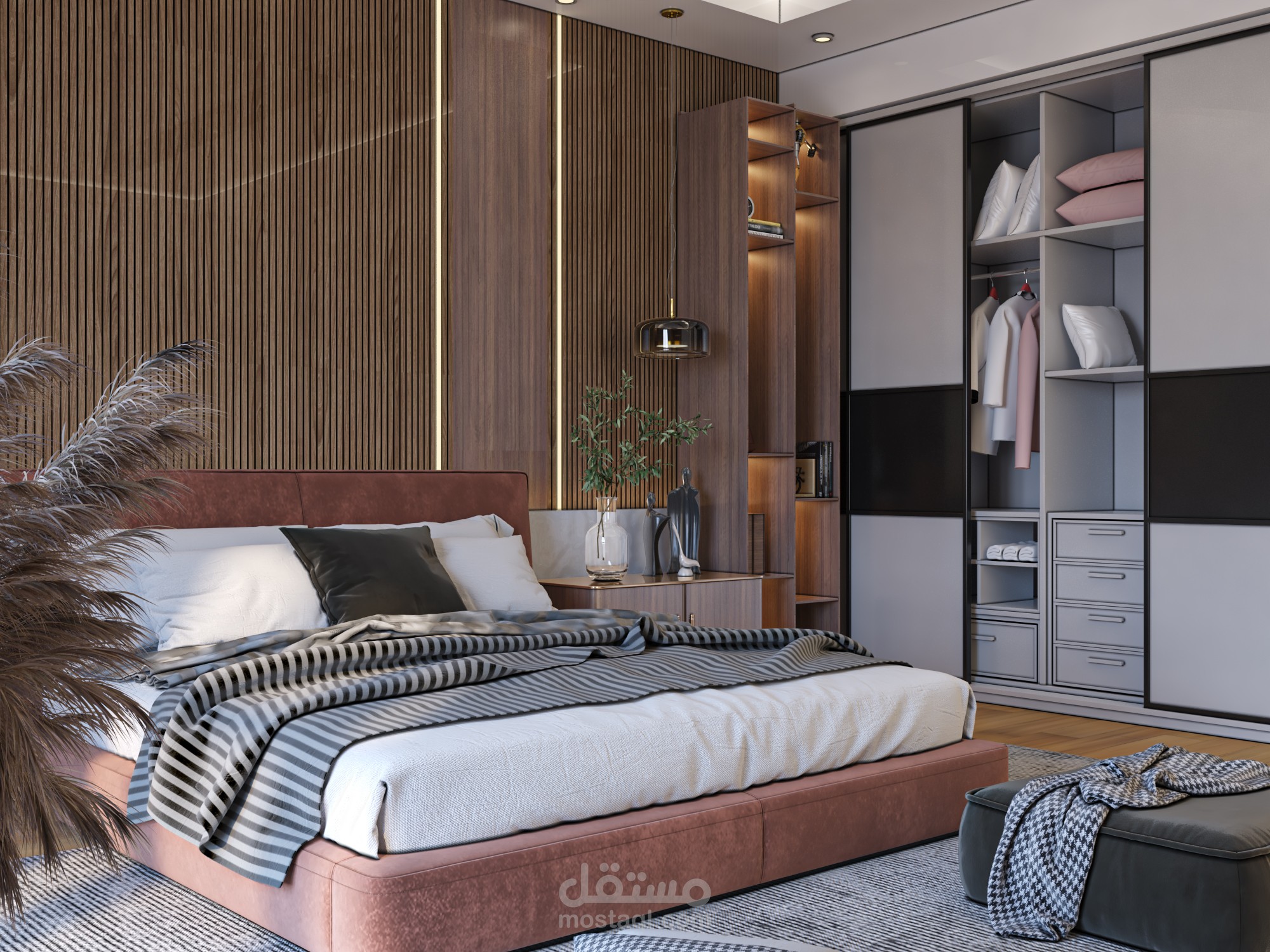 تصميم لغرفة نوم حديثة Modern bedroom