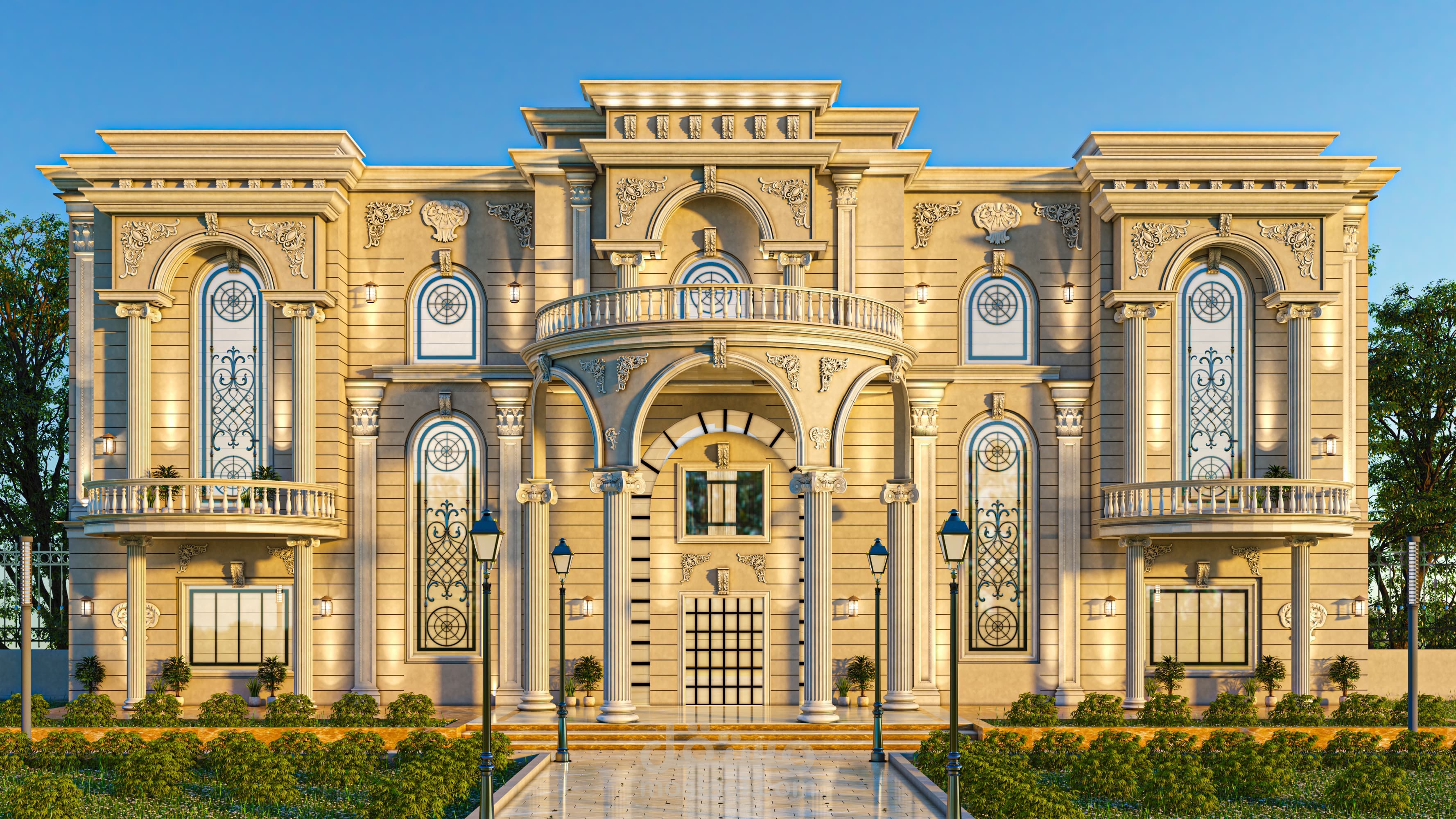 تصميم فيلا كلاسيكي  Classic villa design