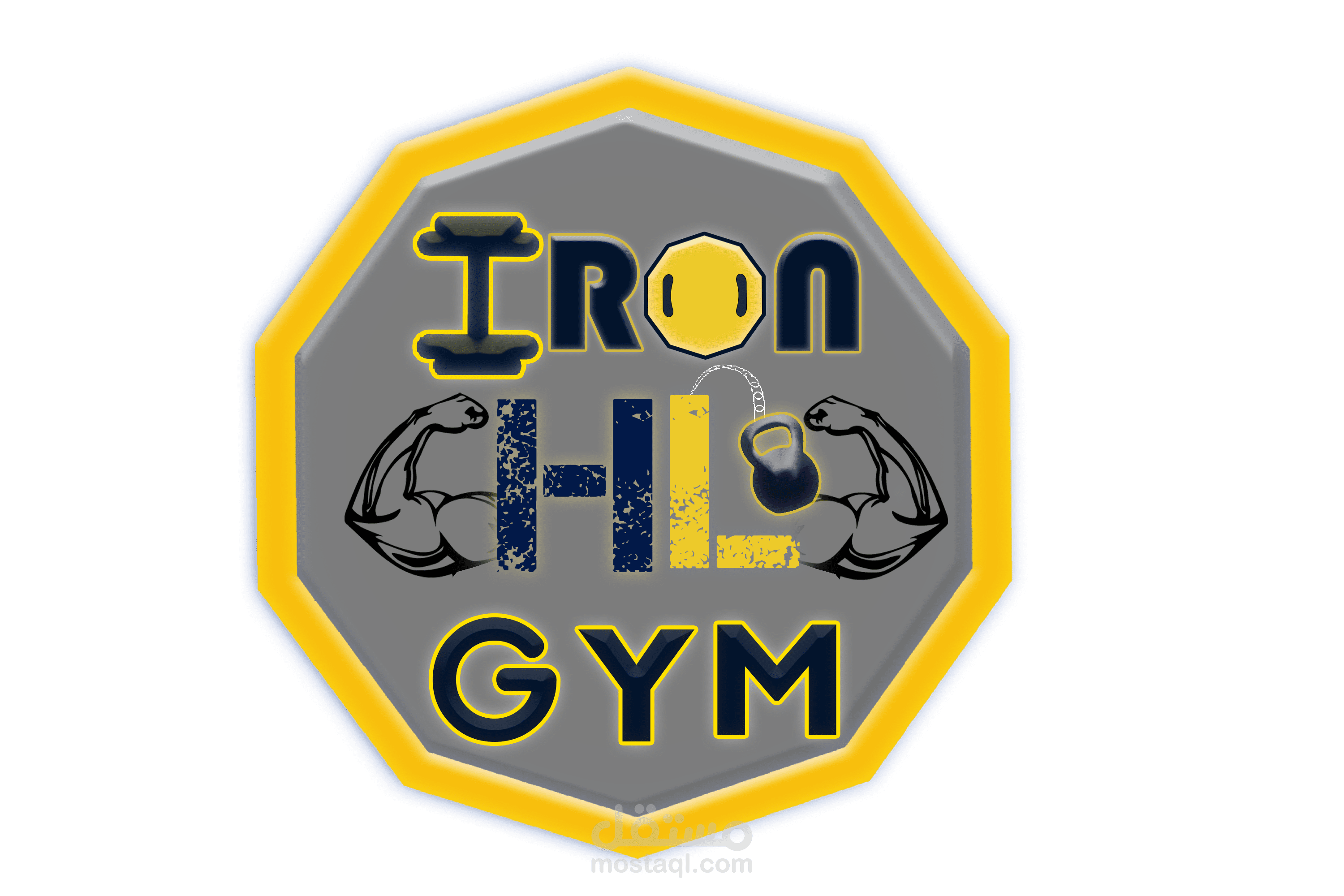 شعار ل gym بأسم iron