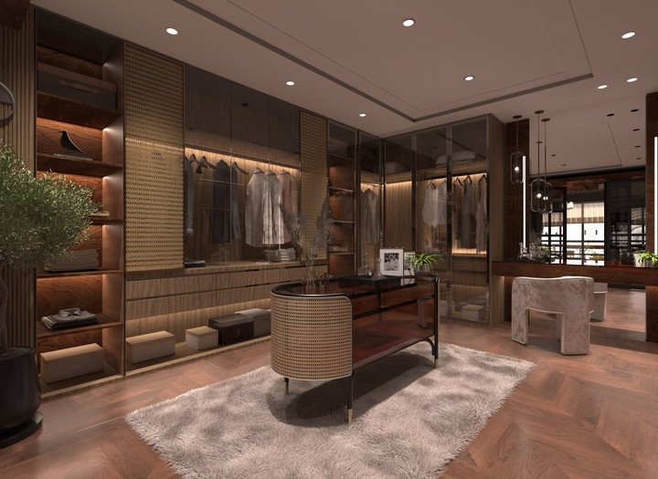 تصميم dressing room (غرفه ملابس)