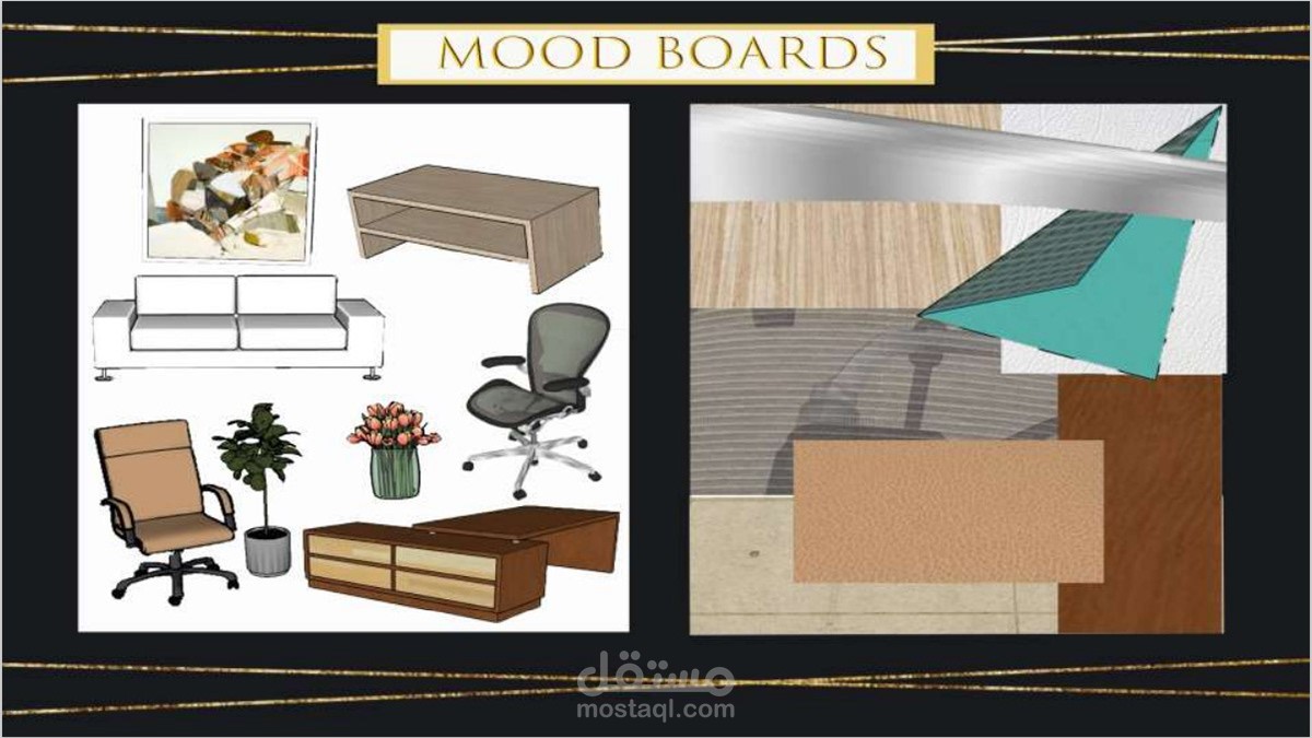 Mood Boards for Meeting Room & Room Director by photoshop