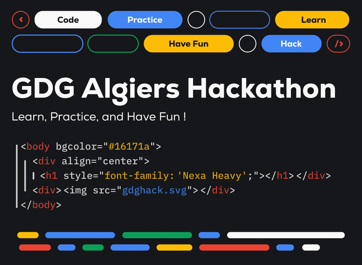 هوية بصرية لهاكاثون GDG Algiers