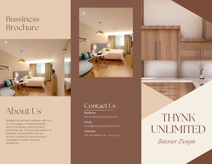 Brown Modern Interior Brochure