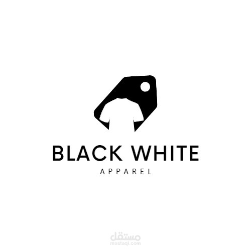 شعار لـ متجر BLACK WHITE للملابس