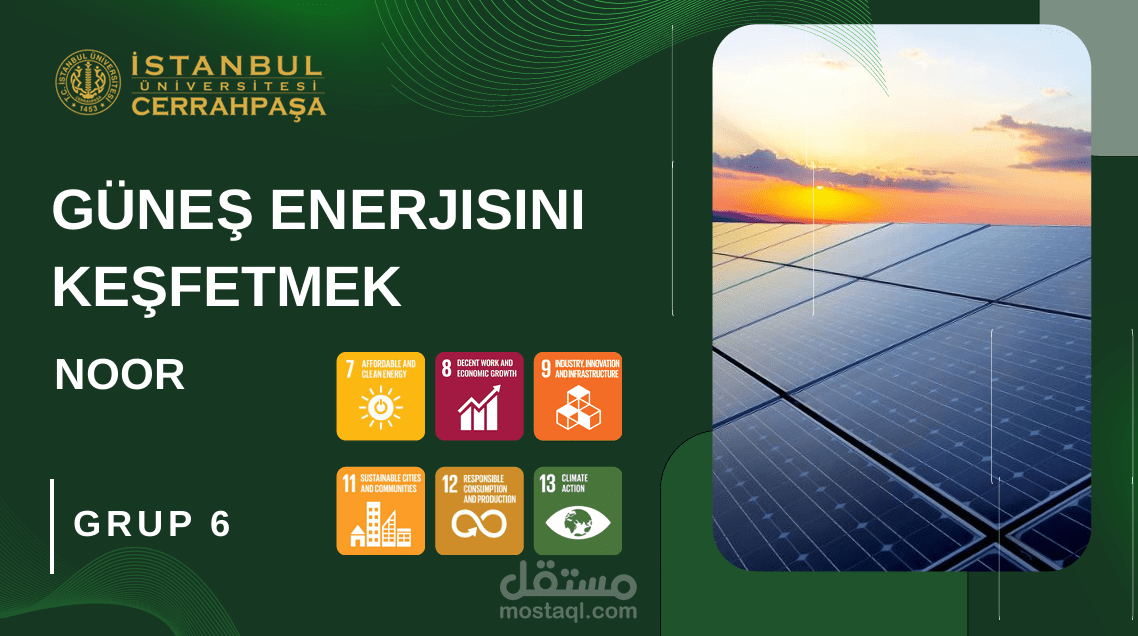 إعداد عرض تقديمي لمشروع طاقة متجددة باللغة التركية
