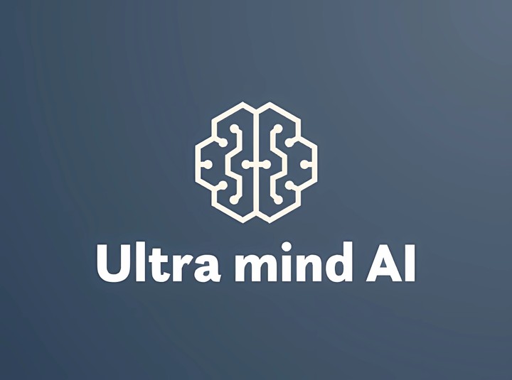شعار خاص ب شركة ultra mind AI