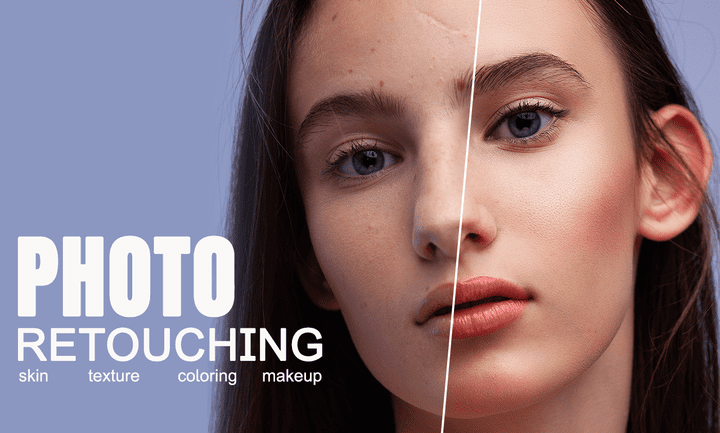 skin retouching & photo portrait editing