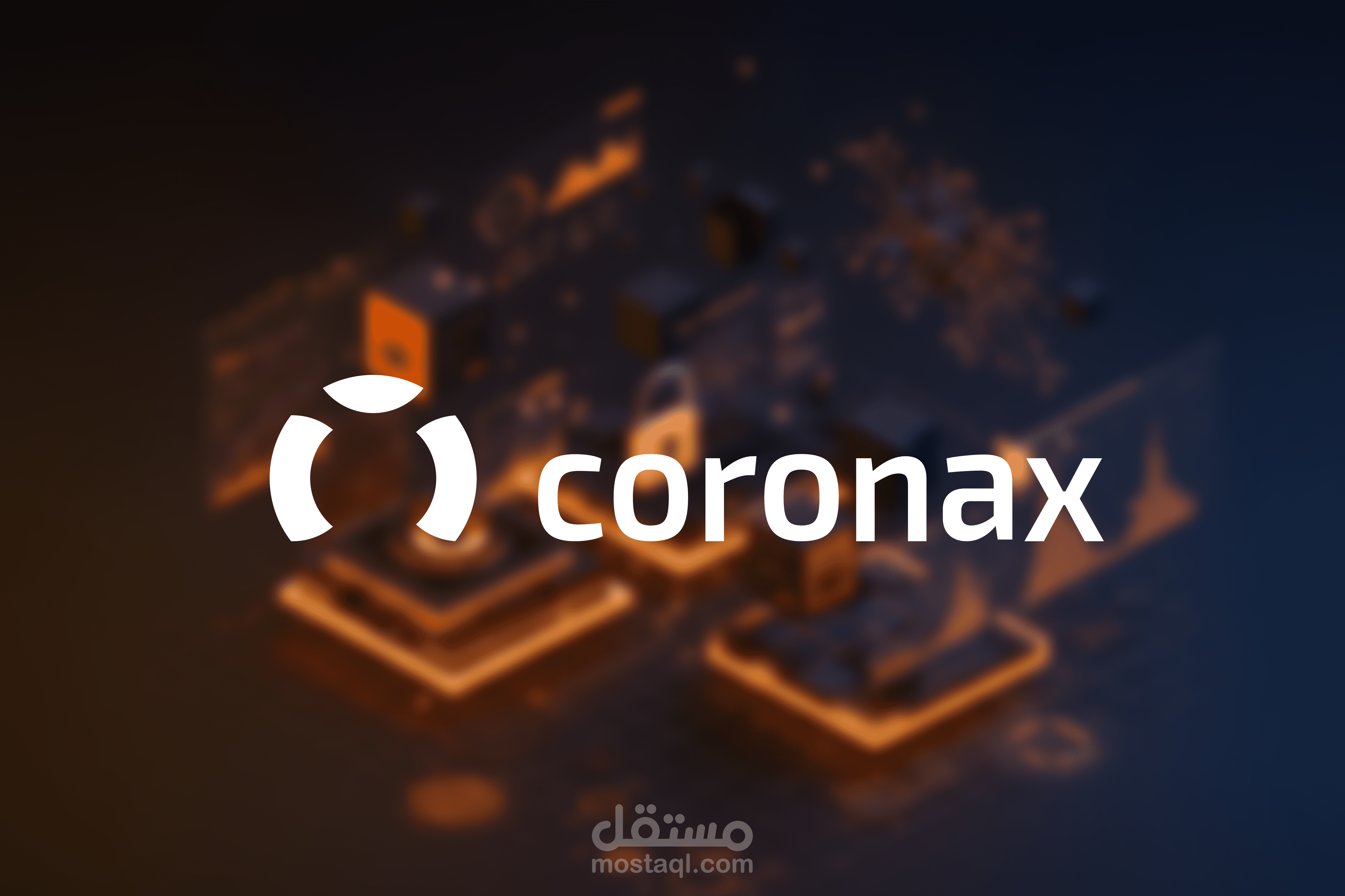 شعار لشركة  Coronax – حلول تكنولوجية متقدمة وأمن إلكتروني قوي