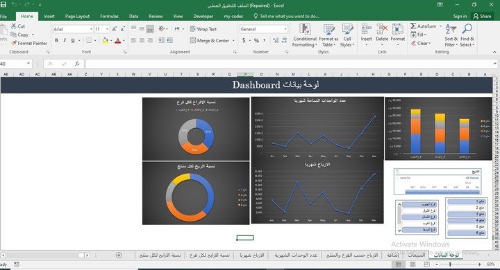 تعديل وعمل شيت اكسل وdashboard