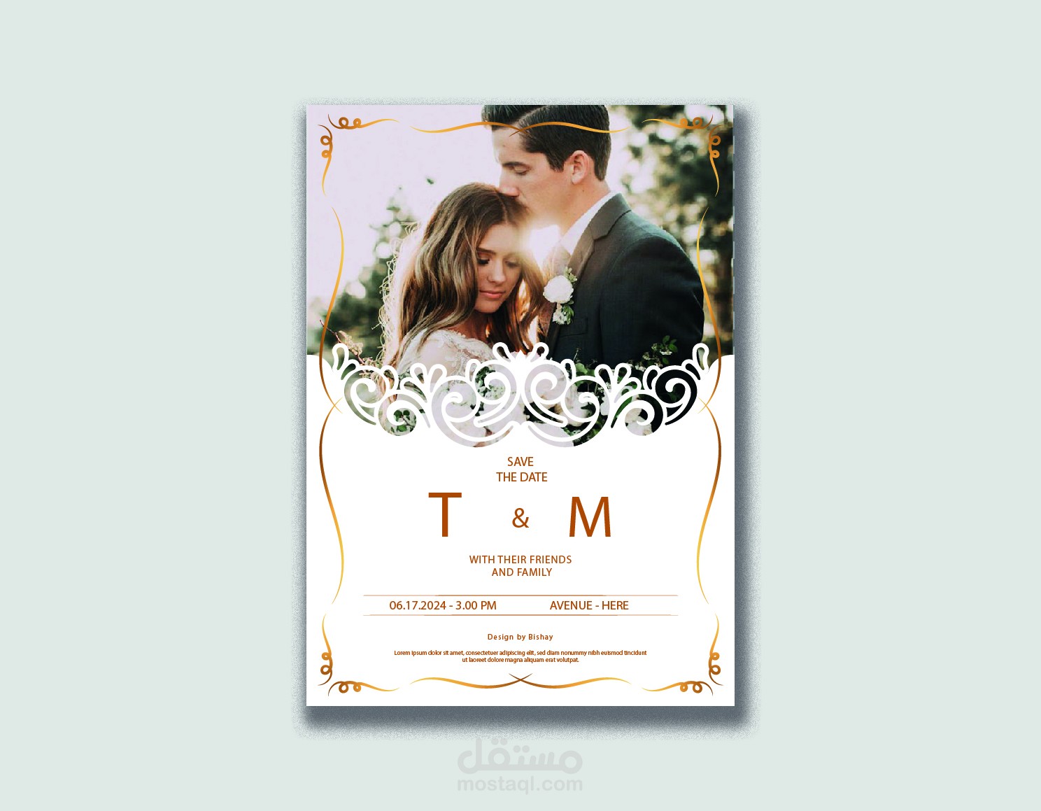 I will a professional and very beautiful wedding invitation / عمل دعوه لحفل بشكل احترافى