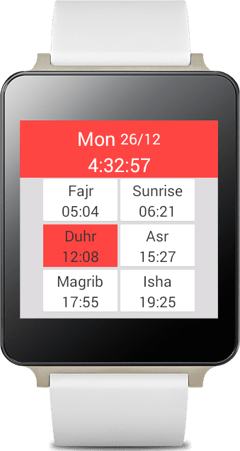 Prayer Times For Android Wear