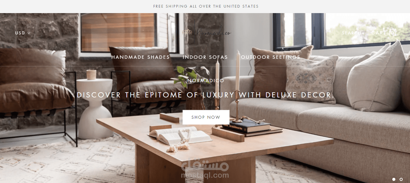 shopify furniture online store مستقل