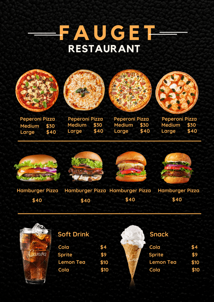 Menu design