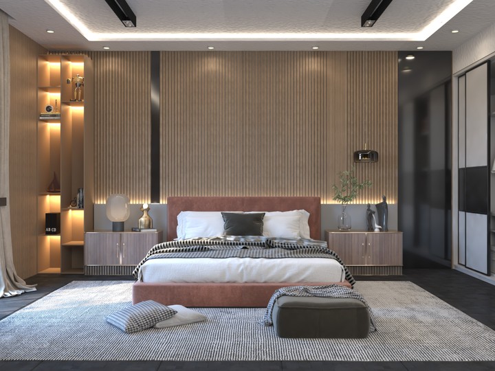 bed room design on 3ds max