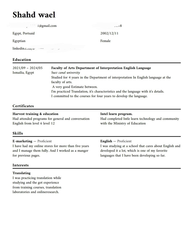 CV and resume writing