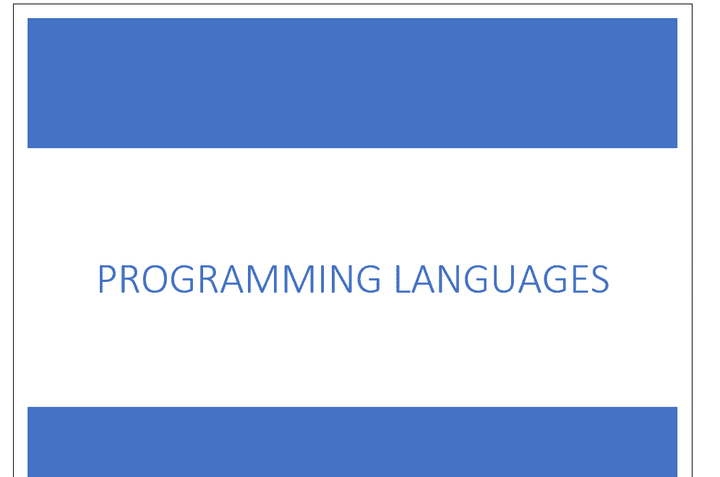 programming languages