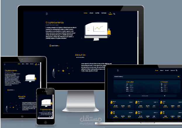 Responsive cryptocurrency website