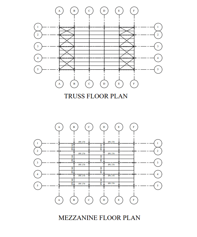 truss floor plan and mezzanine floor planمصمم  علي برنامج ال cad