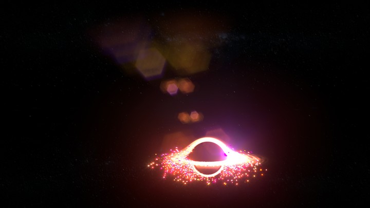 Star being sucked in a Blackhole