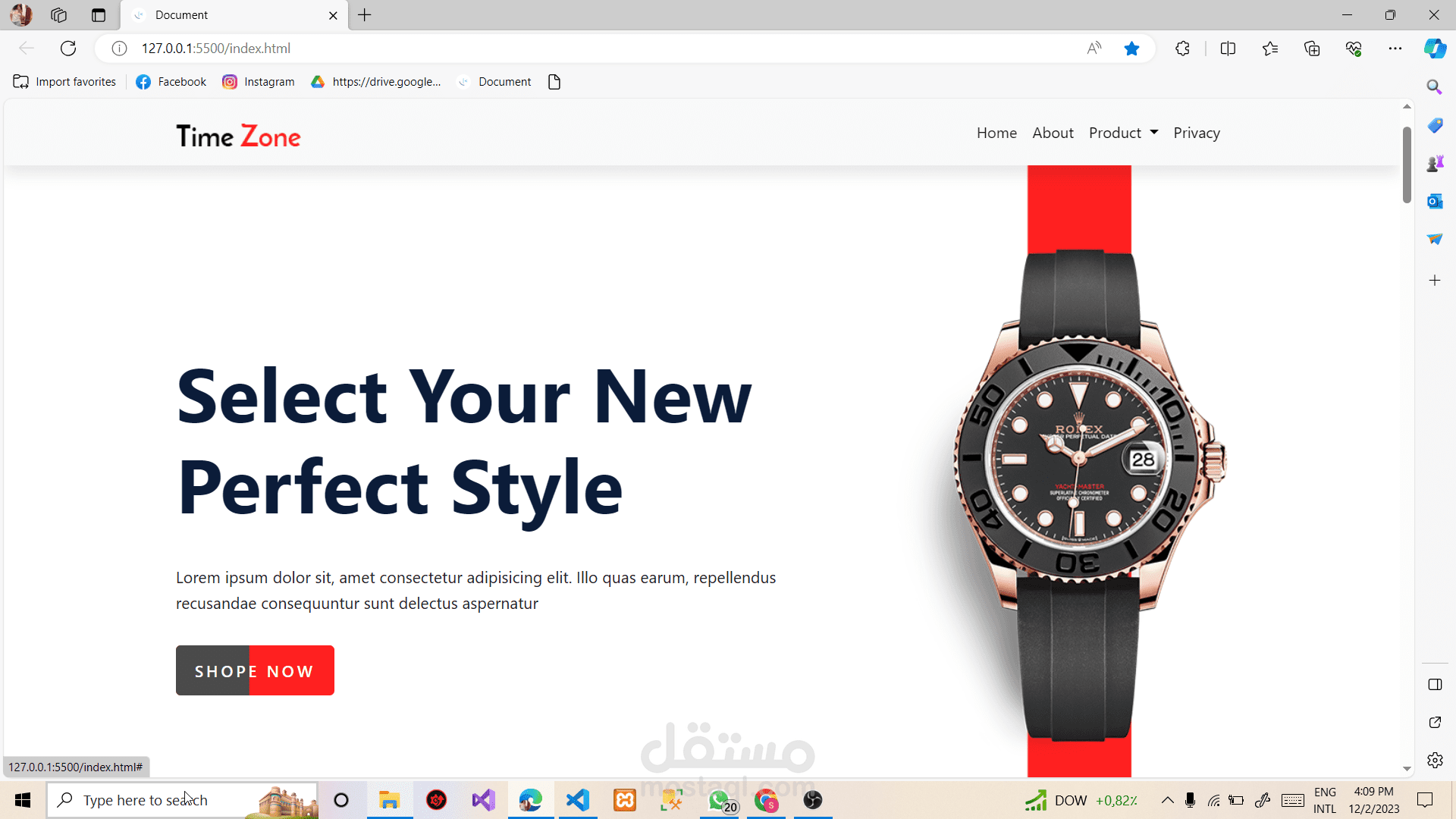 online store to sell watches | مستقل