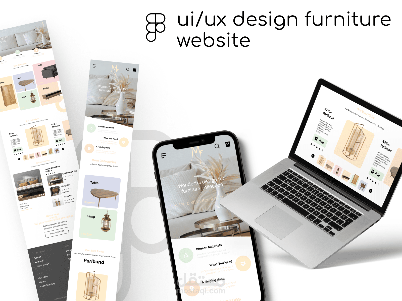 furniture mobil Application and website مستقل