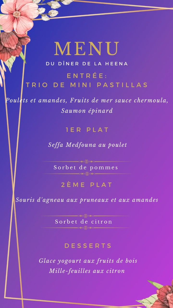 Menu Recto- Verso