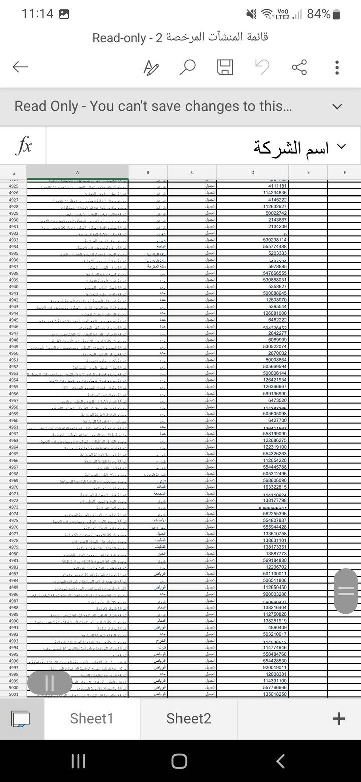 تفريغ بيانات قوائم شركات من الانترنت