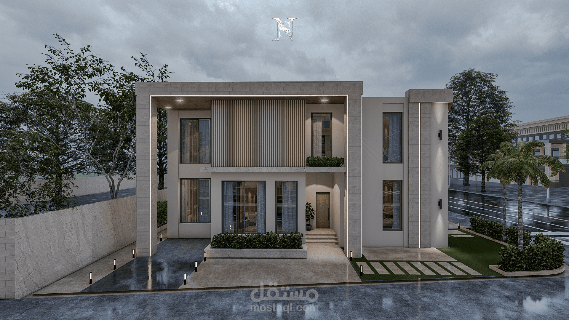 تصميم فيلا سكنية بطابع مودرن - السعودية