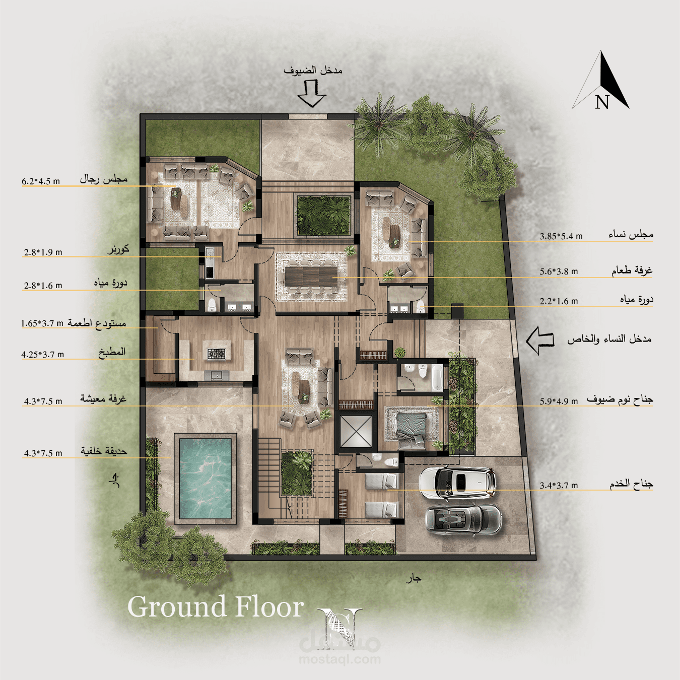 تصميم مخططات لفيلا سكنية - السعودية