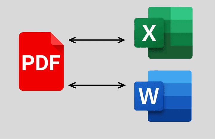 تحويل من pdf إلى word او excel