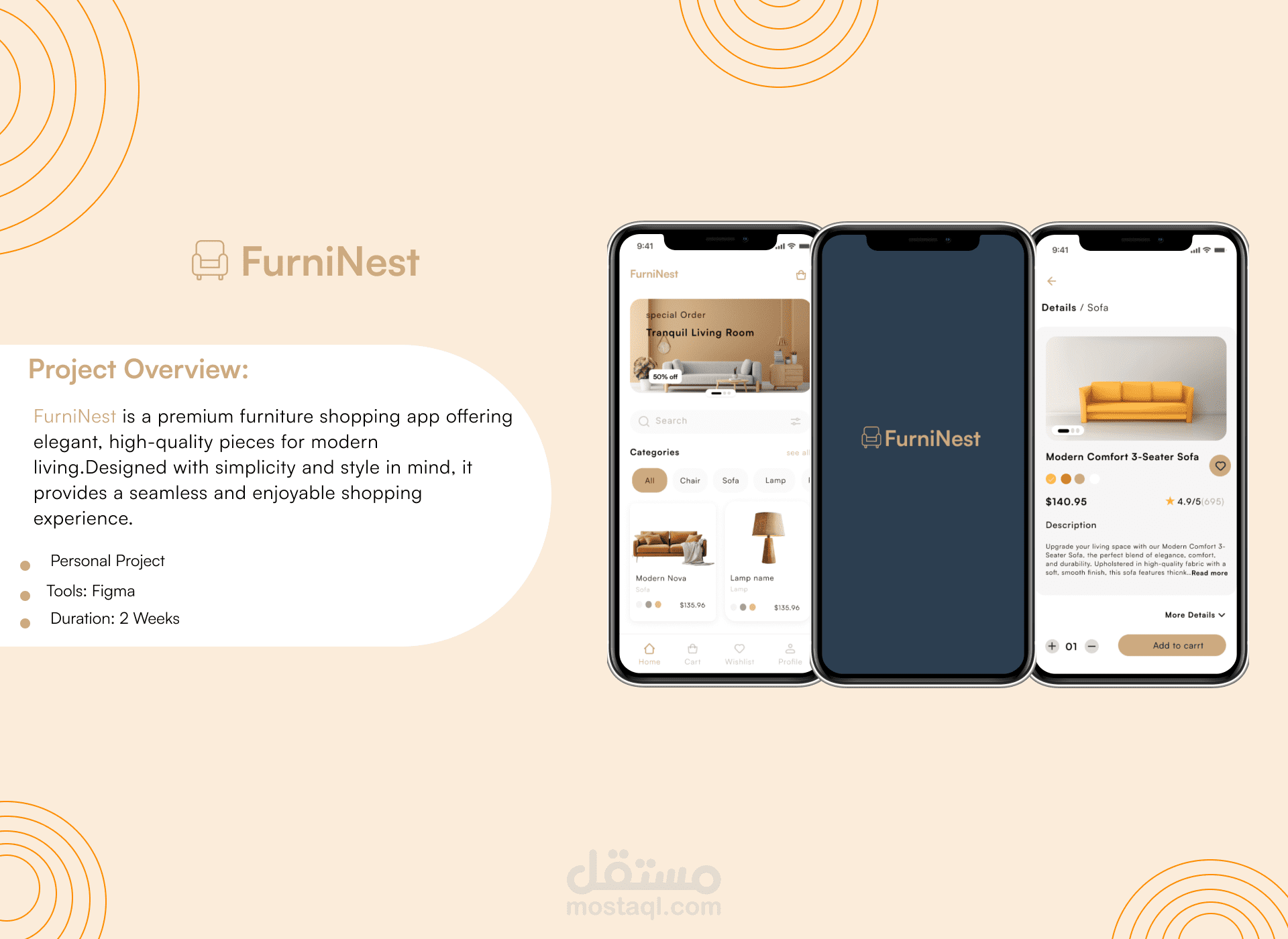 Furniture Shopping App Design – FurniNest