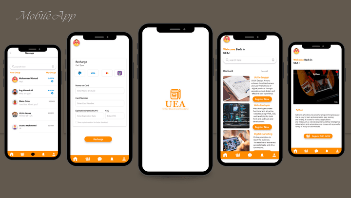 Ui/Ux design (Mobile learning  App)
