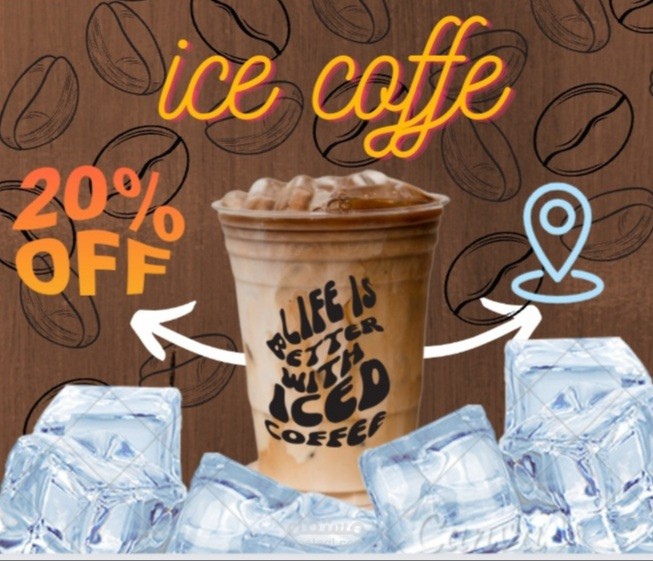 بوستر اعلاني لICE COFFE