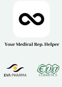 تصميم واجهة مستخدم لتطبيق موبايل خاص بشركتي Eva Pharma & Eva Cosmetics لمساعدة وتحسين عمل الممثلين الطبيين