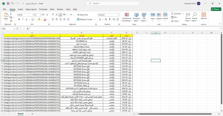 جمع وإستخراج بيانات منتجات مواد السباكة داخل السوق السعودية(بيانات محدثة)