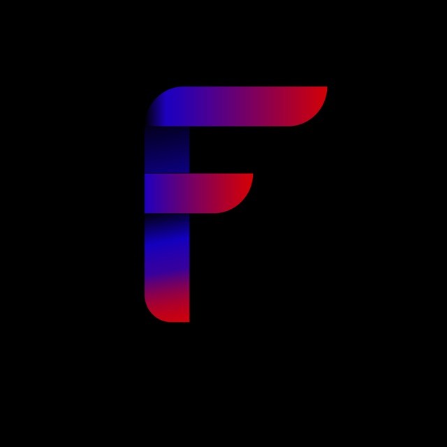 تصميم شعار مكون من حرف F