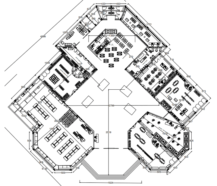 shopping mall plan  design