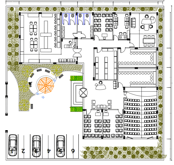 cultural center plan design