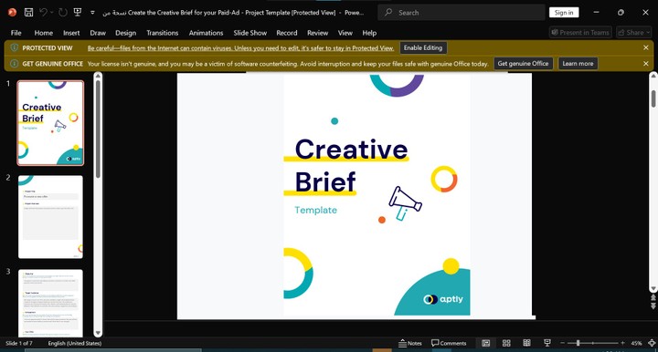 Create the Creative Brief for your Paid-Ad - Project Template