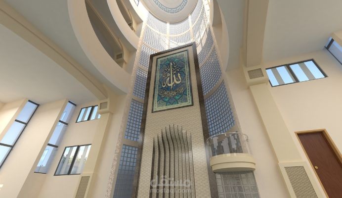 تصميم داخلي وخارجي  3D لمسجد خليل الوزير