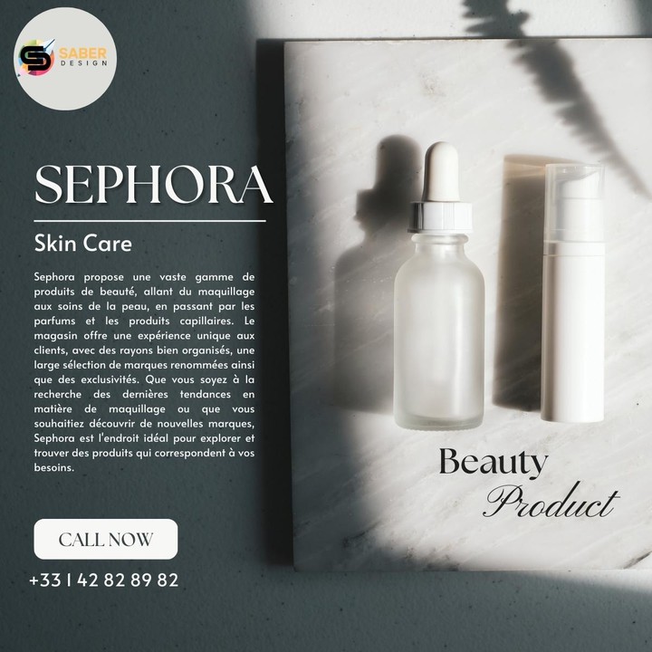 تصميم منشور لمنتجات تجميل SEPHORA