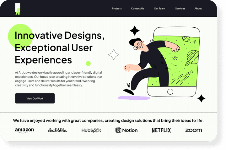 Landing page  -UI/UX Studio