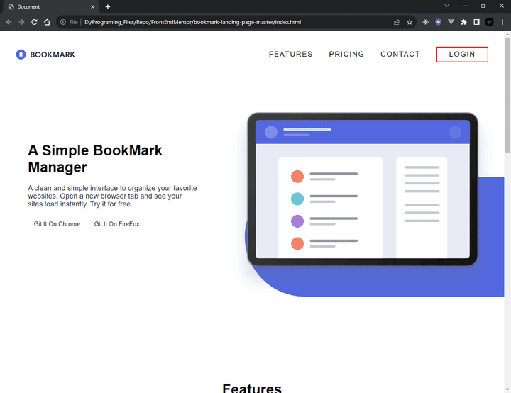 bookmark-landing-page