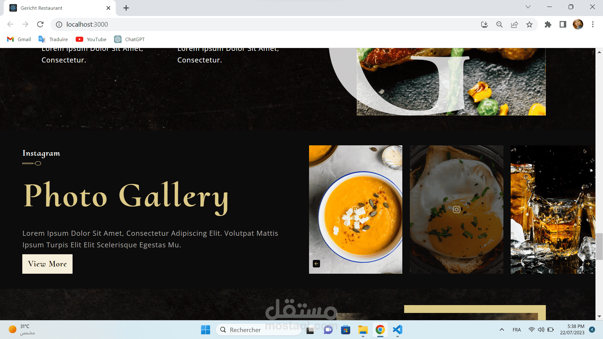 a Modern UI/UX Restaurant Landing Page Website , موقع ويب حديث للصفحة ...