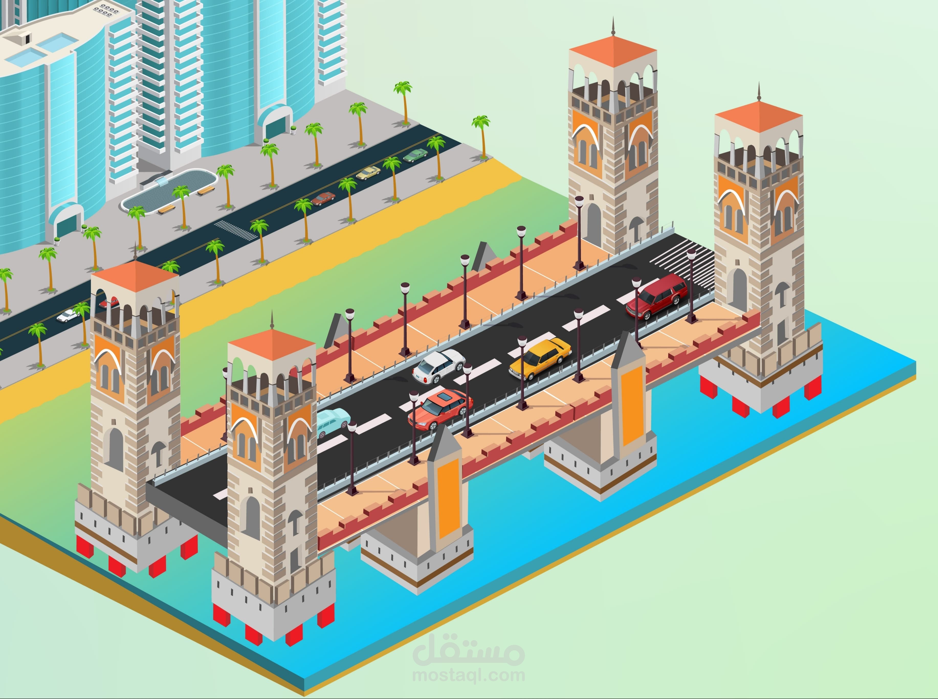 تصميم كوبري ستانلي Isometric design