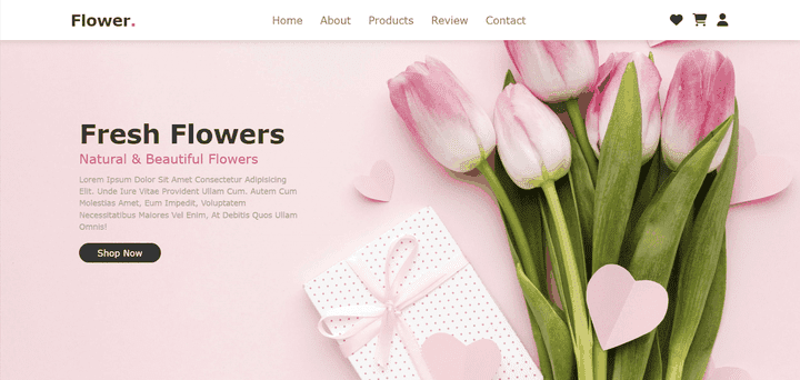 Responsive E-Commerce Flower Shop